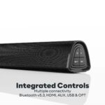 GOVO GoSurround 925 | 200W Sound bar, 2.1 Channel Home Theatre, 6.5" subwoofer, HDMI, Opt, AUX, USB & Bluetooth, 3 Equalizer Modes, Stylish Remote & LED Display (Black) - Image 4