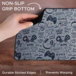Ant Esports Gamerz Paradise Theme Extended Mouse Pad – 900x400mm Large Waterproof Desk Mat, Non-Slip Rubber Base, Keyboard & Mouse Mat for Gaming Setup, Office & Home – Grey Multicolor Design - Image 6