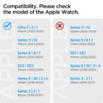 Spigen DuraPro Armor PU Strap Band for Apple Watch Ultra 3/2/1(49mm), Series 11/10(46mm), Series 9/8/7(45mm), SE3/SE2/SE/Series6/5/4(44mm), 3/2/1(42mm), Shock-Absorbing&Rugged Build - Black - Image 3