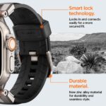 Spigen DuraPro Armor PU Strap Band for Apple Watch Ultra 3/2/1(49mm), Series 11/10(46mm), Series 9/8/7(45mm), SE3/SE2/SE/Series6/5/4(44mm), 3/2/1(42mm), Shock-Absorbing&Rugged Build - Black - Image 5