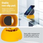 CASEOLOGY by Spigen Wireless Charger Desktop Stand Holder Dock Compatible with MagSafe Charger for iPhone 17/16/15/14/13/12 Series (Not Included Mag-Safe) - Blueberry Navy - Image 4