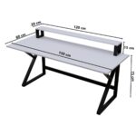 Riyan Luxiwood® Meja Computer Table with Top Shelves for Home & Office I Modern Computer Desk Table, Multipurpose Table, Gaming Table, Study Table for Students (Color-White) - Image 3