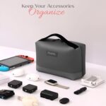 SHIVEXIM Electronic Organizer Accessory Cable Organiser Bag Water-Resistant Travel Essentials Tech Pouch for Charger, Cables, Hard Drive, Power Bank, Memory Card (Black) - Image 4
