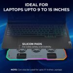 EvoFox Typhoon 2 Laptop Cooling Pad | 6 High-Speed Fans, RGB Lights, Adjustable Stand & Dual USB Ports, Premium Metal Laptop Cooler Pad for Gaming Laptops, Quiet Operation & Ergonomic Design (Blue) - Image 6