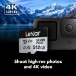 Lexar 512GB Professional Silver Plus microSDXC Memory Card w/SD Adapter, UHS-I, C10, U3, V30, Full-HD & 4K Video, Up to 205/150 MB/s Read/Write, for Videographers, Gamers - Image 4
