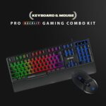 Ant Esports KM500W Gaming Keyboard and Mouse Combo, LED Wired, Ergonomic & Wrist Rest, Programmable, PC/Laptop/Mac - World of Warships Edition - Black - Image 3