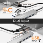 Frontech 8-in-1 Multi-Port Expansion Hub | Dual Input (USB-C & USB) | High-Speed Data Transfer | Metal Matt Finish | Backed with 1 Year Warranty (NC-0058) - Image 4