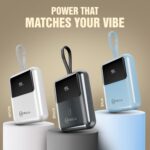MPower X1 Powerbank |10000mAh Battery Capacity | 22.5W Fast Charging | Built-in Type-C Cable | Dual Quick Charging Port | Battery Display Indicator | Sparkling Finished Design (Black) - Image 7