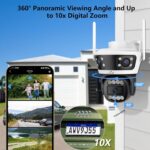 Camate Phoenix Trio 2+2+2MP (4G SIM Based) Triple Lens PTZ Outdoor CCTV Camera | Color Night Vision, Smart Tracking, 2-Way Audio, Weatherproof, 256GB Support - Image 3