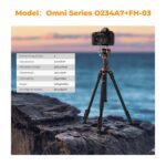K&F Concept 83 inch/211cm Camera Video Tripod for DSLR Compact Aluminum Tripod with Fluid Head and 5KG Load for Travel and Work K234A7+FH-03 - Image 3