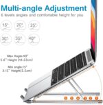 Laptop Accessories Combo with Adjustable Aluminum Laptop Stand, 7-in-1 Electronic Cleaner, Silicone Keyboard Cover, Data Cable Set & Shortcut Mouse Pad for Office Study Travel - Image 5