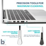 BARROT Essentials Mini Device Cleaning Kit | Includes 50ml Non-Alcohol Screen Cleaner, 3 x High-Precision Brushes & 20x20CM Plush Microfiber - Image 3