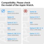 Spigen Retro Fit Strap Band for Apple Watch Ultra 3/2/1(49mm), Series 11/10(46mm), Series 9/8/7(45mm), SE3/SE2/SE/Series6/5/4(44mm), 3/2/1(42mm), Leather Charm&Modern Loook - Brown - Image 3