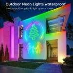Neon Rope,16.4ft Smart RGB+IC LED Strip Lights with App & Remote Control, IP67 Waterproof Flexible Neon String for Bedroom, Music Sync, DIY Multiple Modes for Wall Gaming Home Usb Powered - Image 5