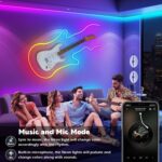 Neon Rope,16.4ft Smart RGB+IC LED Strip Lights with App & Remote Control, IP67 Waterproof Flexible Neon String for Bedroom, Music Sync, DIY Multiple Modes for Wall Gaming Home Usb Powered - Image 6