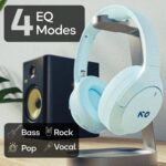 GOBOULT Q Over Ear Bluetooth Headphones with 70H Playtime, 40mm Bass Driver, Zen™ ENC Mic, Type-C Fast Charging, 4 EQ Mode, IPX5, Made in India, Headphones Wireless with mic (Ice Blue) - Image 6