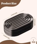 Metal Fidget Toys Adults, Fidget Slider Magnetic Toys, Adults for Anxiety and Stress Relieve Autism Cool Office Gadgets for Desk-Black - Image 3