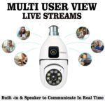 DDLC Wi-Fi Wireless Bulb Shape Outdoor Indoor 360° Smart Home Security CCTV Camera 24x7 Continuous Recording with Motion Sensor, Auto Tracking Two Way Audio, (Dual Lens Light Bulb) - Image 5