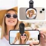 vlogging Phone Selfie Tool, Hand Mirror for Makeup|vlog|Selfie, Selfie Mirror Compact Phone Mirror Universal Phone Clip for iPhone 16/15/14/13/12 Android Smartphone Selfie vlog Accessories - Image 5