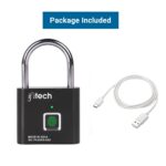 IFITech Smart Fingerprint Padlock, Biometric Keyless Lock with 20 Fingerprint Storage, Rechargeable Password-Free Security Lock for Gym & School Lockers, Luggage, Home, Office (Small - Black) - Image 4