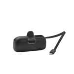 One Life VoltGo Power Bank, 5000mAh, 22.5W Fast Charging, Built-in Cables, LED Display, Black (Black) - Image 4