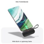 One Life VoltGo Power Bank, 5000mAh, 22.5W Fast Charging, Built-in Cables, LED Display, Black (Black) - Image 5