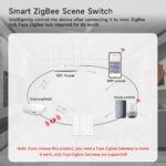 ZigBee3.0 Smart Switch 3 Gang Wireless Scene Switch, ZigBee Smart Light Switch Need Zigbee Hub Work with Tuya Smart Life APP Smart Button Scene Remote for Tuya Smart Home Devices (3 Gang) - Image 3