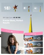 Digital Camera, 2.7K Real Dual Screen Digital Camera for Autofocus Photography, Vlogging Camera for YouTube Video 16x Zoom 32GB, Anti-Shake SD Card - Image 4