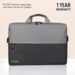 B’CODE Laptop Bag with Handle for 13" to 15.6" Laptops | Slim & Stylish Office, College, Business & Travel Carry Case with Dual Front Accessory Pockets – Grey - Image 3