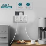 EMBOX Multi Plug Socket with Individual Switch-Cordless Extension Board with 3 Universal Sockets-Multiplug -1500W - Image 3