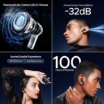 Boat Nirvana Space, 360º Spatial Audio, Active Noise Cancellation (~32dB), 100Hrs Battery,4Mics ENx, Fast Charge, v5.3 Bluetooth Earbuds, TWS Ear Buds Wireless Earphones with mic (Cosmic Black) - Image 3