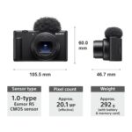 Sony Digital Camera ZV-1M2 for Content Creators with 18-50mm Wide-Angle Zoom Lens | Compact Camera with Strong Image Stabilisation | Accurate Autofocus | Cinematic Vlog Setting - Black - Image 4