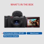 Sony Digital Camera ZV-1M2 for Content Creators with 18-50mm Wide-Angle Zoom Lens | Compact Camera with Strong Image Stabilisation | Accurate Autofocus | Cinematic Vlog Setting - Black - Image 7