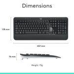 Logitech MK540 Advanced Wireless Keyboard and Mouse Combo for Windows, 2.4 GHz Unifying USB-Receiver, Multimedia Hotkeys, 3-Year Battery Life, for PC, Laptop - Black - Image 5