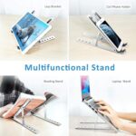 Laptop Stand/Laptop Holder Riser/Computer Tablet Stand 6 Angles Adjustable Aluminum Ergonomic Foldable Portable Desktop Holder Compatible with MacBook, HP, Dell, Lenovo & All Other Notebook - Image 4