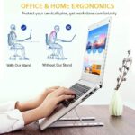 Laptop Stand/Laptop Holder Riser/Computer Tablet Stand 6 Angles Adjustable Aluminum Ergonomic Foldable Portable Desktop Holder Compatible with MacBook, HP, Dell, Lenovo & All Other Notebook - Image 5