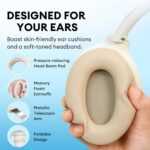 Edifier Wh700Nb Active Noise Cancelling Headphones - 68H Playtime - Ai Call Noise Cancellation - Dual Device Connection - Lightweight & Foldable Design - Fast Charge - Bluetooth 5.3 - Ivory - On Ear - Image 4