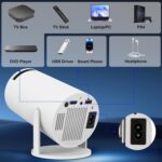 Smart Projector with Android 11 HD Projector 1080P 4K WiFi6 BT Home Theater Video Projector 180° Rotatable Stand Car Keystone Correction for Mobile Phone TV Stick A18 - Image 4