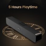 Portronics Decibel 24 | 10W Bluetooth Soundbar Speaker with in Built Mic, HD Sound, Bluetooth 5.3v/USB/TF Card/Aux in, Soundbar for Phone/Laptop/Tablets, Type C Fast Charging (Black) - Image 4