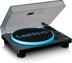 Lenco LS-50LEDBK Turntable | Record Player with Integrated Speaker | Preamp, 33, 45 and 78 RPM, Vinyl to MP3 | Black LED | Imported from EU - Image 3