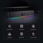 Redragon GS560 Adiemus 4 Watt 2.0 Channel USB Soundbar (Black) - Image 6