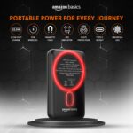 Amazon Basics 10,000mAh 22.5W Fast Charging and 15W Wireless Charing Power Bank with Stand - Black - Image 3