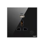 Ledgebit Smart Wi-Fi Wall Socket – 16A Outlet with USB-C & USB-A | Black | Tempered Crystal Glass Panel | Flame-Retardant PC | Dust and Water Resistant - Image 3
