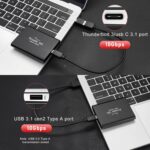 SSD USB 3.1 External Solid State Drives Hard Disk for PC Laptop 2TB Red (500GB Black) - Image 3