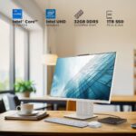 Lenovo IdeaCentre AIO 13th Gen Core™ i7-13620H 27" QHD Touch IPS (32GB RAM/1TB SSD/Windows11/Office 24/3Wx2 Harman Speakers/Wireless EOS Keyboard & Mouse, Cloud Grey), F0HM00PNIN All-in-One Desktop - Image 4