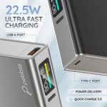 Pebble Rapid Qube 10000mAh Power Bank | 22.5W Fast Charging | Compact & Sleek Design | Digital Display | Dual Output | 10-Way Circuit Protection - Image 4