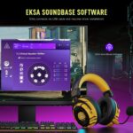 EKSA E900 Pro Yellow Gaming Wired Over Ear Headphones with Virtual 7.1 Surround Sound, Noise Cancelling with Mic & Led, Compatible with PC, PS4, PS5, Xbox One (Yellow) - Image 6