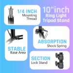 Tygot 10 Inches Big LED Ring Light for Camera, Phone tiktok YouTube Video Shooting and Makeup, 10" inch Ring Light with 7 Feet Long Foldable and Lightweight Tripod Stand - Image 4