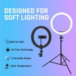 Tygot 10 Inches Big LED Ring Light for Camera, Phone tiktok YouTube Video Shooting and Makeup, 10" inch Ring Light with 7 Feet Long Foldable and Lightweight Tripod Stand - Image 5