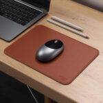 Premium Vegan Leather Mouse Pad |25X21cm| 2.4mm Thick(Padded)|Stitched, Reversible use, Splash-Proof, Anti-Skid for Gaming, Computer, Laptop, Home&Office in a Fresh Modern Design| Tan - Image 3